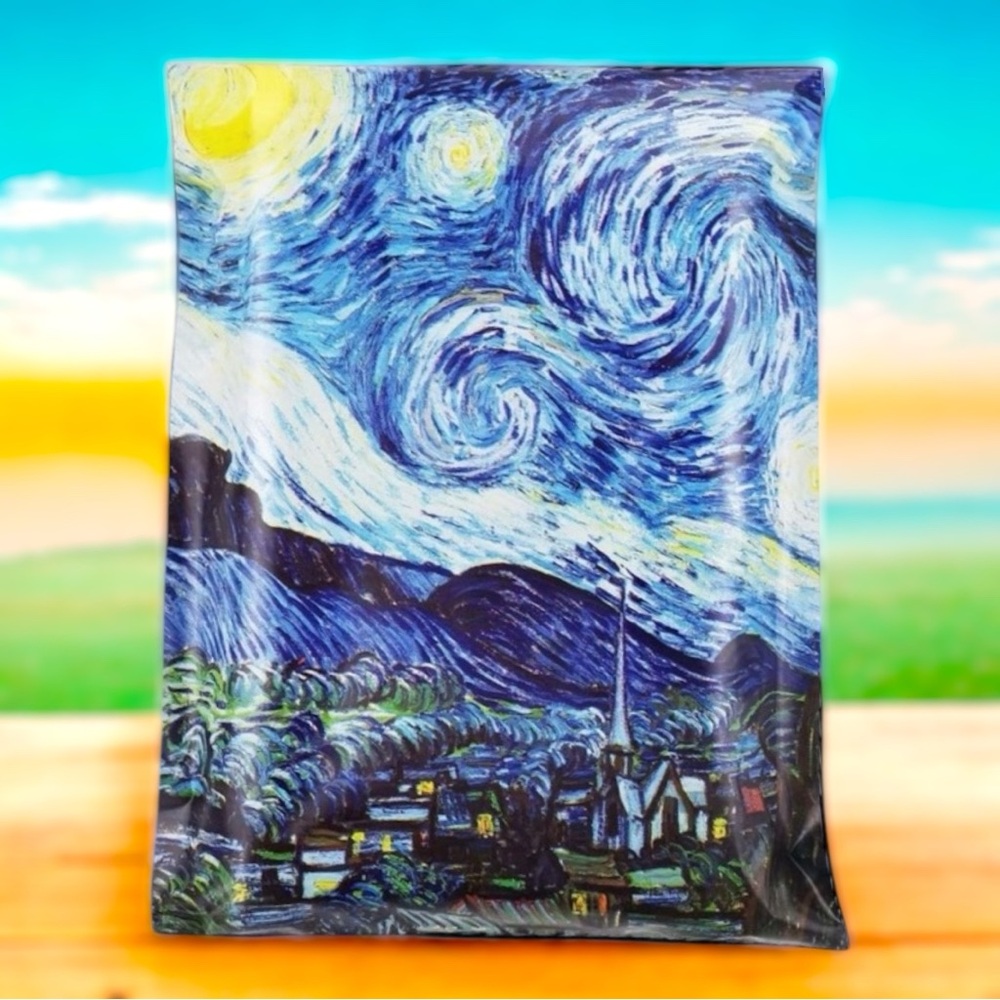 25 10X13 Poly Mailers Starry Night Flat Mailers PRICE IS FIRM - Picture 2 of 5